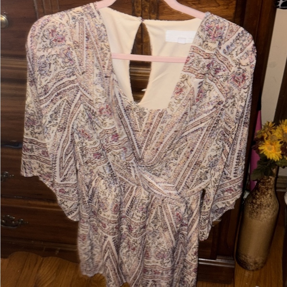 Boutique 9 Blue and Gray Asymmetrical Jumpsuit